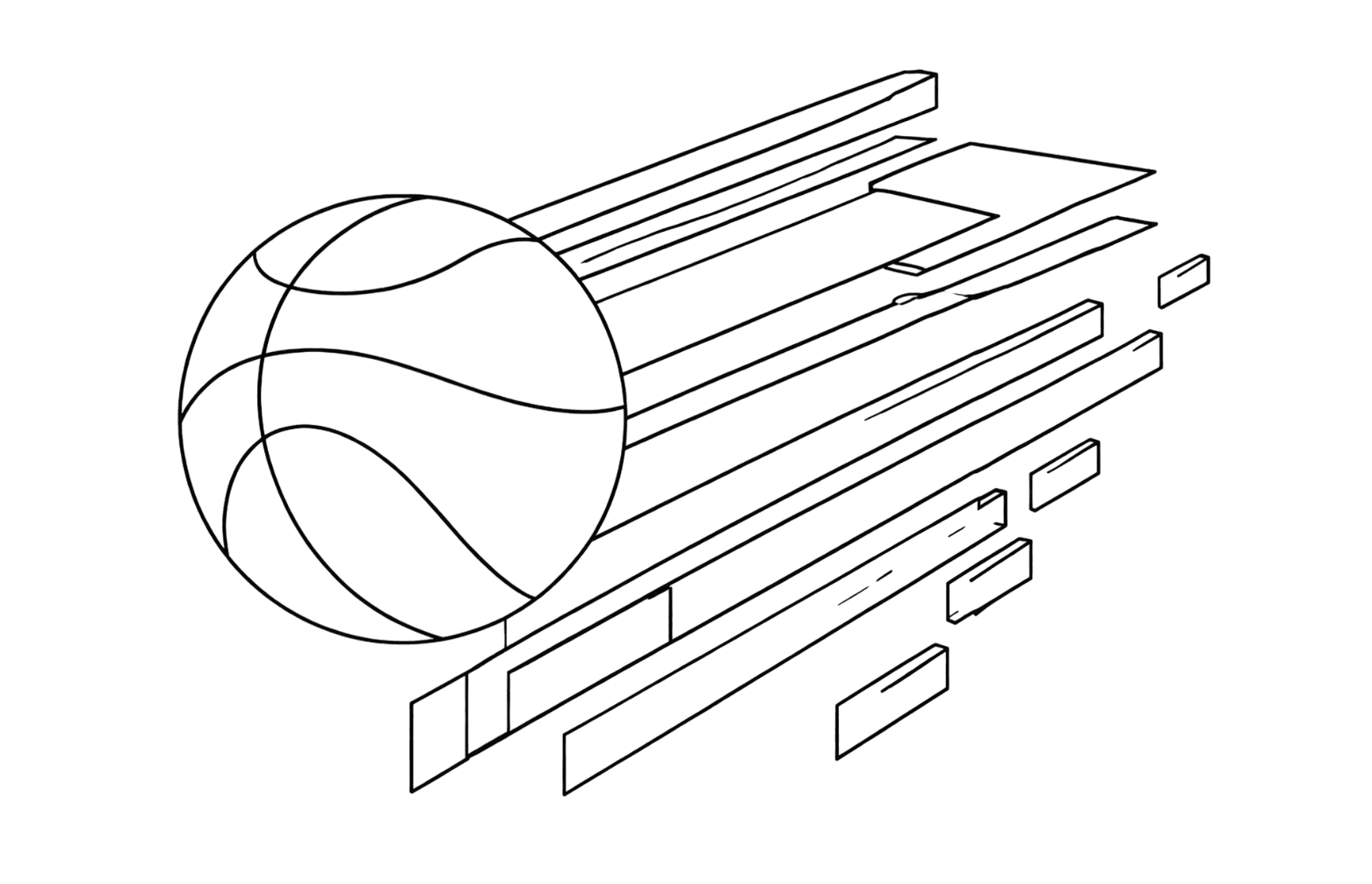 Basketball operations illustration