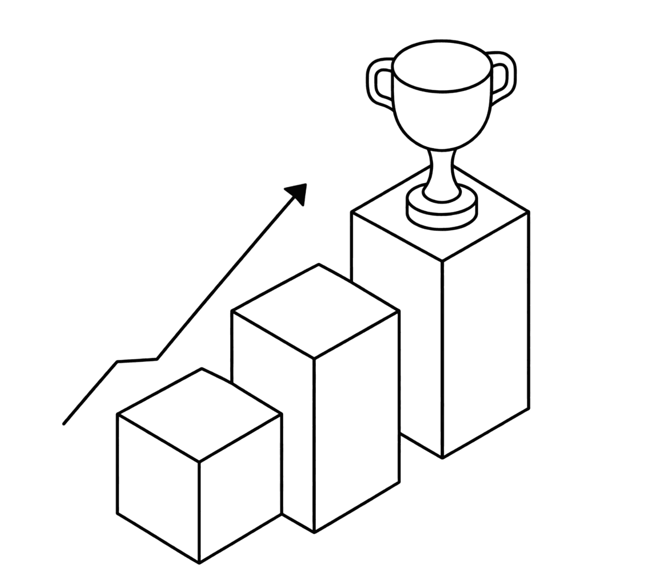 Performance growth graph illustration