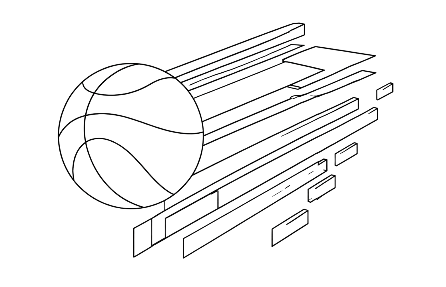 Basketball operations illustration
