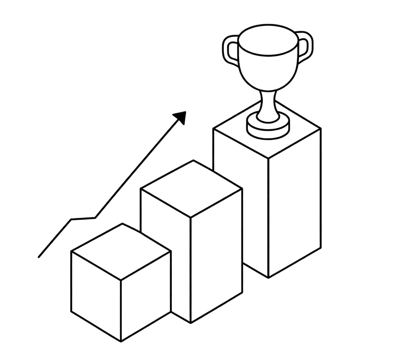 Performance growth graph illustration